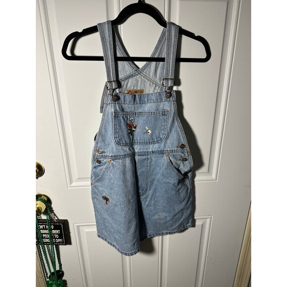 Vintage Limited Strawberry Embroidered Overalls - Picture 1 of 5